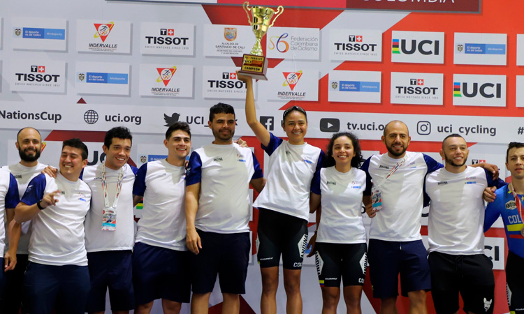 Selección Colombia de Ciclismo de Pista campeona
