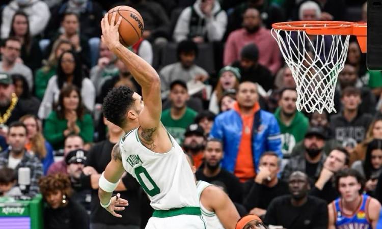 Boston Celtics derrotó a Oklahoma Thunder y son líderes de la Conferencia Este de la NBA
