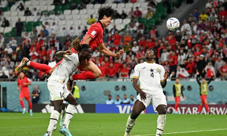 El partido entre Corea del Sur y Ghana finalizó 2-3 a favor del equipo africano