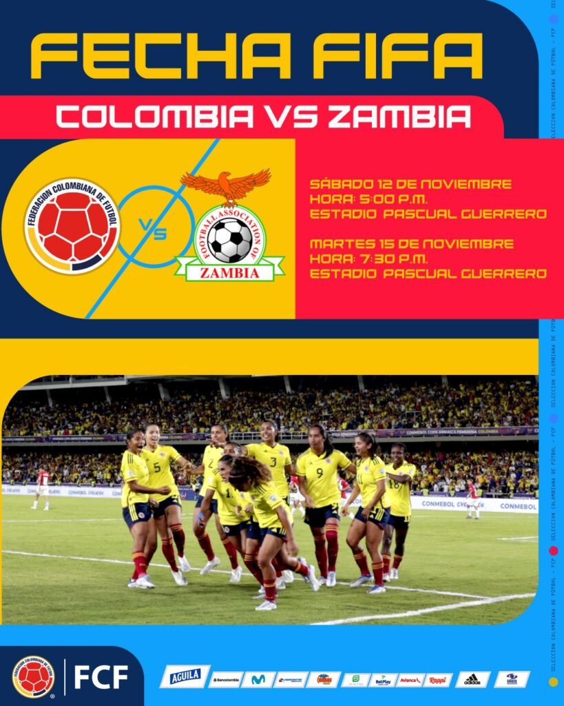 Selección Colombia Femenina jugará dos amistosos contra Zambia
