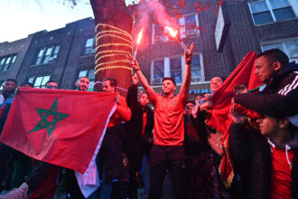 Hinchas Bandera Marruecos Mundial