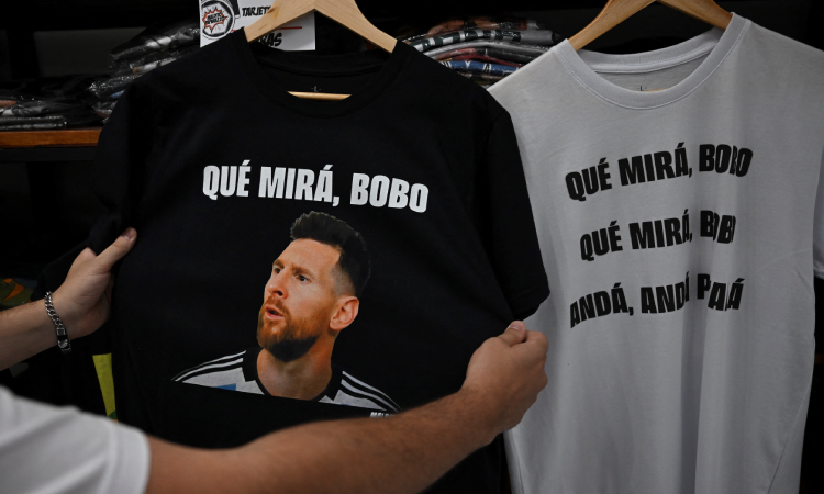 Camiseta sobre Lionel Messi