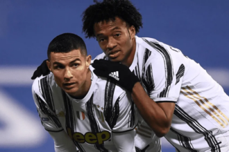 Cristiano Ronaldo y Juan Guillermo Cuadrado en la Juventus