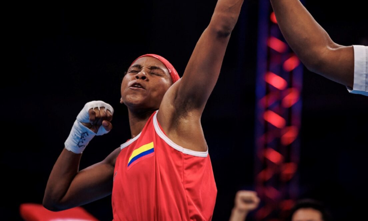 Luchadora colombiana en el Mundial de Boxeo