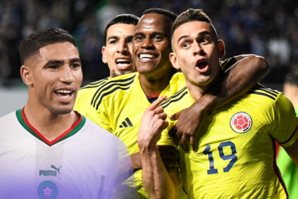 Jugadores de la Selección Colombia y Marruecos
