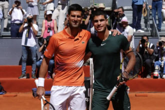 Novak Djokovic y Carlos Alcaraz en Madrid 2022