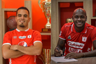 John García y Víctor Ibarbo, futbolistas del América de Cali