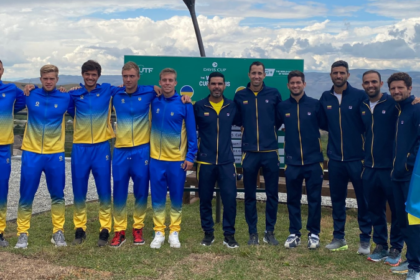 Jugadores de tenis de Ucrania y Colombia