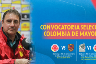 Colombia confirmó su lista de convocados para diciembre