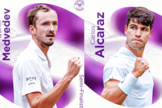 Alcaraz y Medvedev jugarán una semifinal de Wimbledon 2024