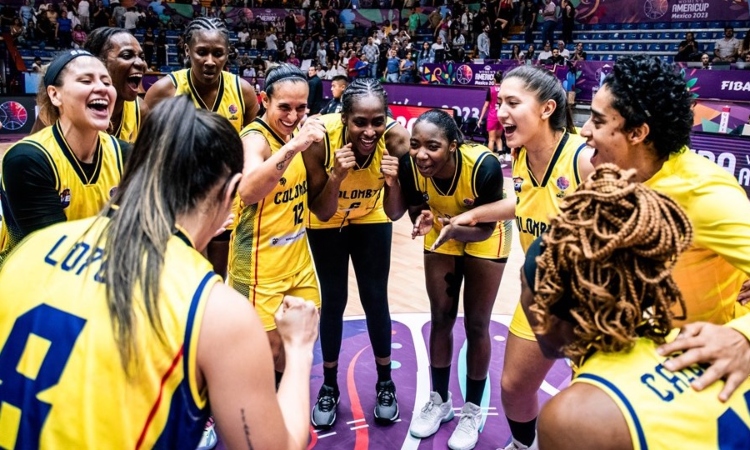 El equipo Colombia femenino para el Sudamericano de Baloncesto