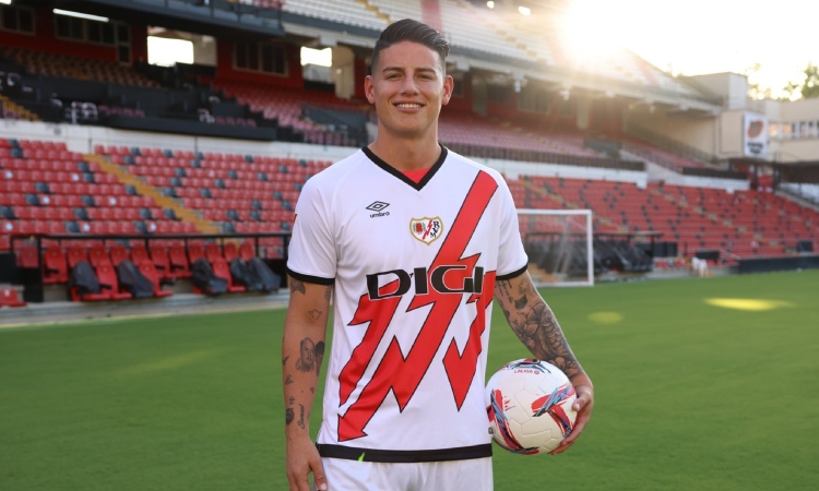 Esto vale la camiseta de James Rodríguez en el Rayo Vallecano