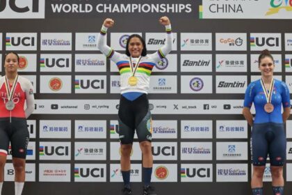 Stefany Cuadrado, triple campeona mundial de pista en China