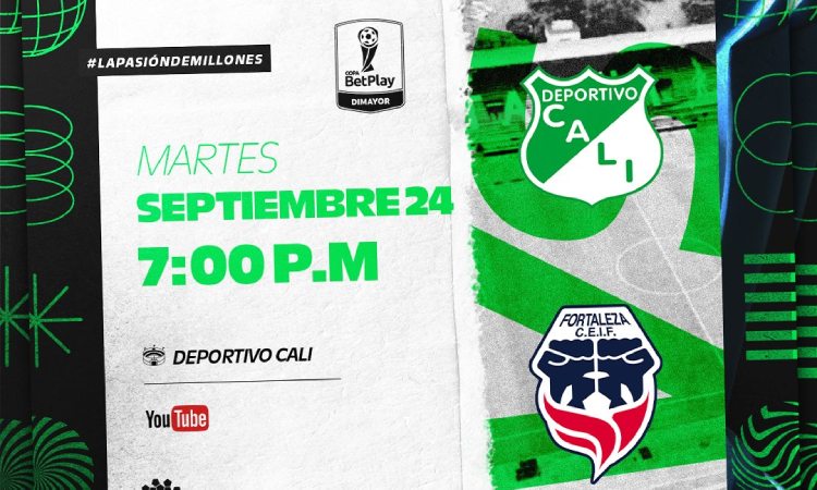 Habrá transmisión gratuita del partido Cali vs. Fortaleza, por Copa BetPlay