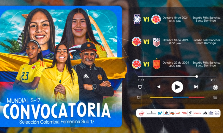 Convocatoria de Colombia Femenina Sub-17 para el Mundial