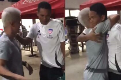 Emotivo reencuentro entre Carlos Bacca y Walmer Pacheco