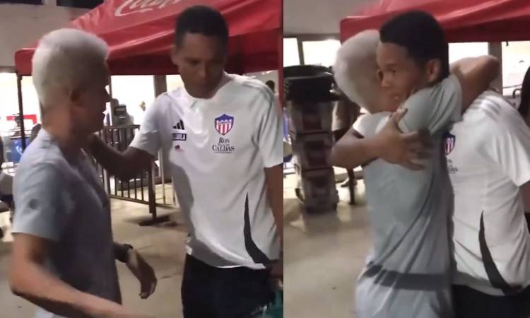 Emotivo reencuentro entre Carlos Bacca y Walmer Pacheco