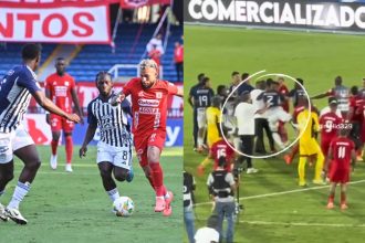 Howell Mena dio una patada voladora a un jugador del América