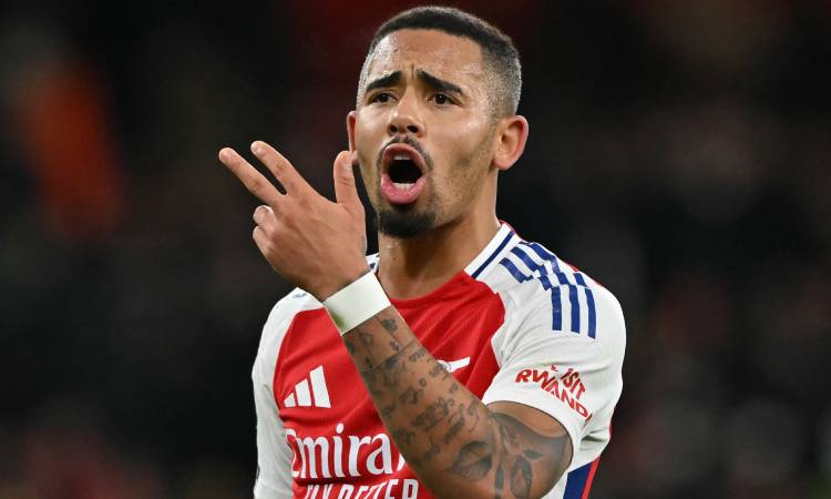 Arsenal perdió a Gabriel Jesus por el resto de la temporada