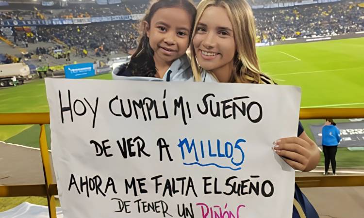 Ella es la hincha de Millonarios que busca un donante de riñón