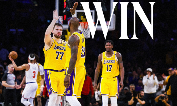 LeBron y Doncic derriban a Knicks en octava victoria seguida de Lakers