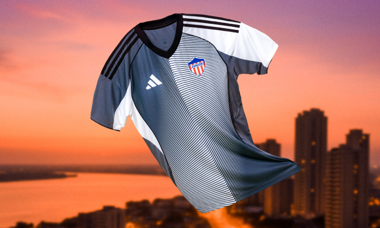 Esta es la camiseta visitante del Junior para la temporada 2025/26