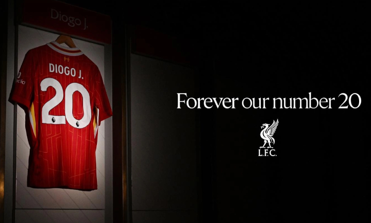 Liverpool retira para siempre su camiseta 20 en honor a Diogo Jota