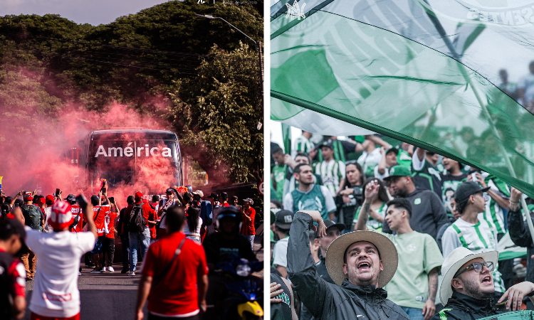 Hinchas de Atlético Nacional y América de Cali preocupan en Brasil