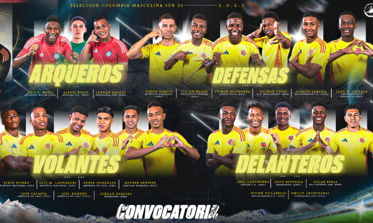 Convocatoria de la Selección Colombia Sub-20 para la Copa Mundial
