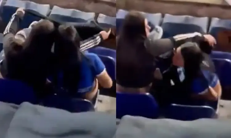 Una hincha de Millonarios se orinó en una tribuna de El Campín
