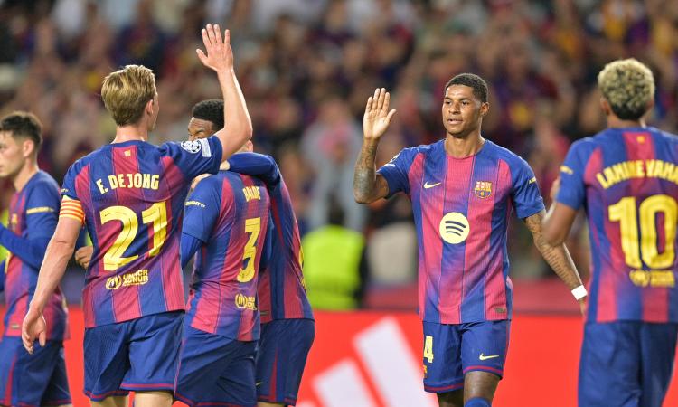 El Barcelona golea 6-1 al Olympiakos con un hat-trick de Fermín