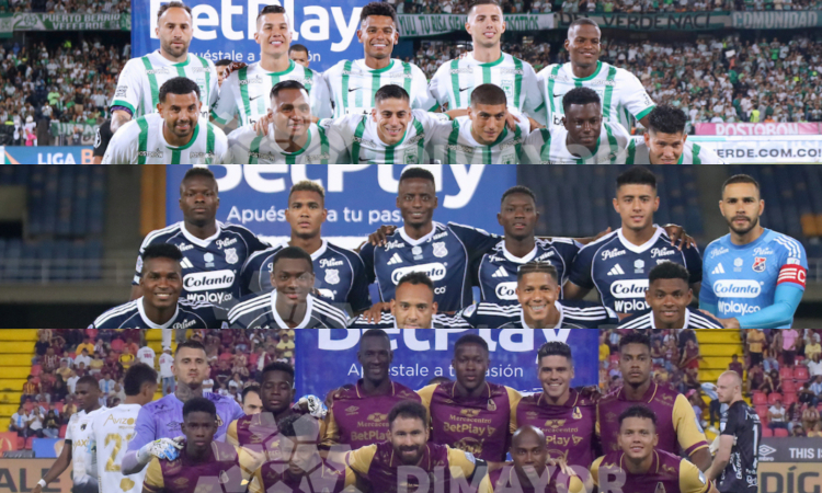 Nacional, Medellín y Tolima