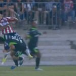 Jermein Peña fue expulsado ante Atlético Nacional por un codazo
