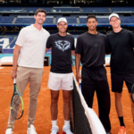 Courtois, Sinner, Bellingham y Nadal jugaron tenis en el Bernabéu