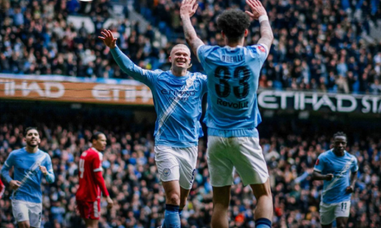 El City destroza al Liverpool en la Copa con un triplete de Haaland